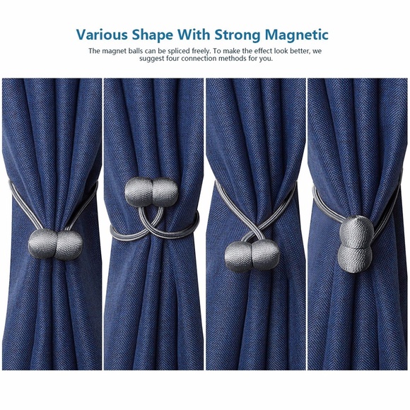 Gustave Accents Pair Curtain Hooks Rope Buckle Tieback